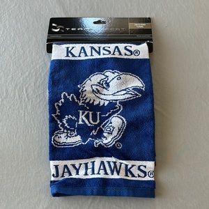 Kansas Jayhawk Jacquard Golf Towel - New!